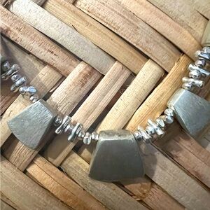 Neckless and earrings.